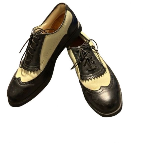 Lady Fairway Size 9.5 Women’s Black And Gray Wingtip Golf Shoes - Picture 1 of 7